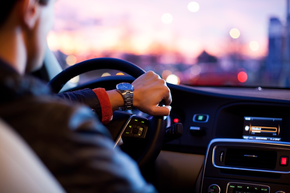 Car driving on Dubai road